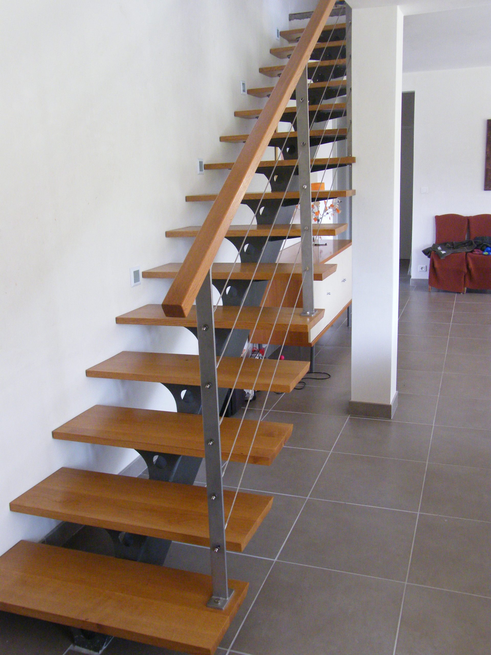Escalier métal bois Design Métallerie